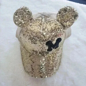 Kids Gold or Silver Sequin Mickey Hat